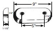 Camp Company Hull Plate Zinc Anode B12 9" x 4-1/2"