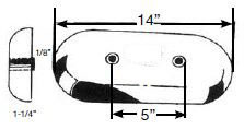 Camp Company Hull Plate Zinc Anode B24 14" x 6-1/4"