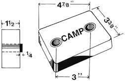 Camp Company Hull Plate Zinc Anode B6 4-7/8" x 3-3/8"