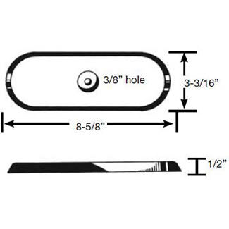 Camp Company Hull Plate Zinc Anode N1 8-5/8" x 3-3/16"