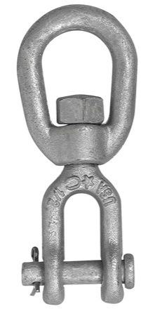 Chicago Hardware Galvanized Jaw/Eye Swivel 1/4" [216050]