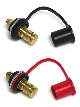 Cole Hersee Terminal Post Red W/Cap [46210-02-BX]