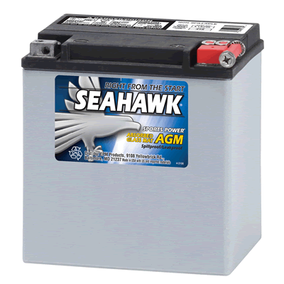 SeaHawk Pwc Battery Agm Sealed 400 Cca [ETX 30LA-S]