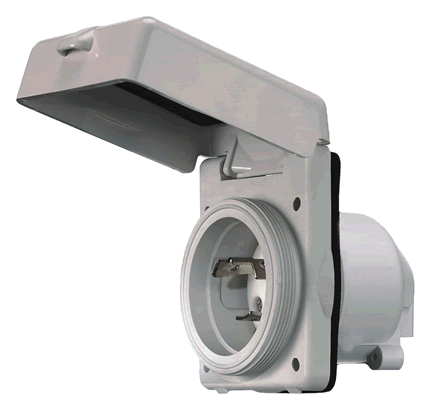 Hubbell Inlet Non Metallic White 30a [HBL303NMBL]