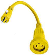 Hubbell Adapter Yellow 30a/15a [HBL61CM22]