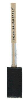 Linzer Foam Brush Wood Handle 1" [8505-1]