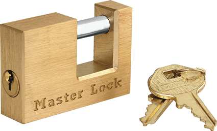 Master Lock Brass Trailer Coupler Lock 2" [605DAT]