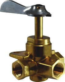 Midland Metal Valve 3 Way Fm 1/4 Stem 1-3/8 [46251]