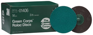 3M Green Core Roloc Disc 3" [01406]