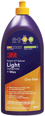 3M Gelcoat Light Polish/Wax Qt [36110]