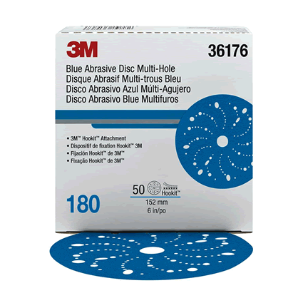 3M Hook-It Disc Blue 5" 80g (50) [36157]