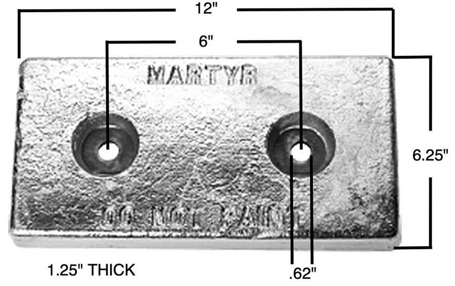 Martyr Hull Anode Bolt-On Comm. [CGZ01LTBSA]