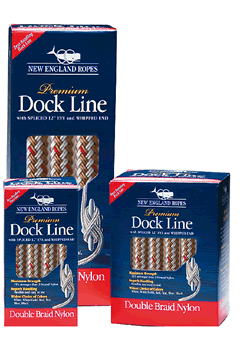 New England Ropes Premium Dock Line Double Braid Nylon 3/8" x 15' White