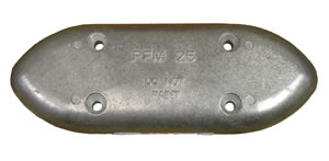 Performance Metals Hull Aluminum Anode 9-1/4" X 3-3/8"