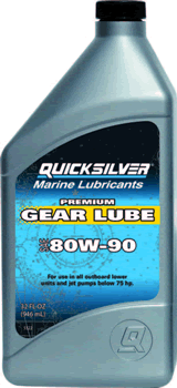 Mercury / Quicksilver 858058Q01 80W-90 Premium Gear Lube Quart