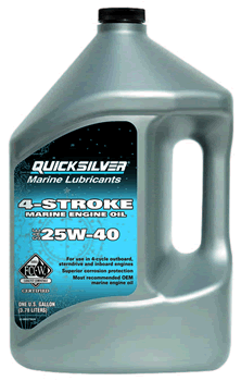 Mercury / Quicksilver 92-8M0078620 25w40 4-Stroke Marine Engine Oil Gallon