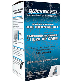 Mercury / Quicksilver 8M0081910 Oil Change Kit 15 20hp 25w40