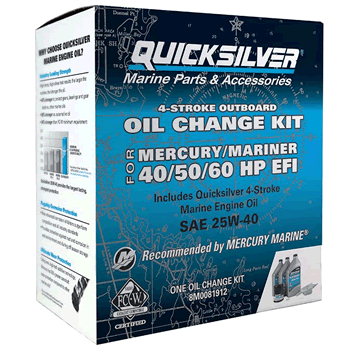 Mercury / Quicksilver 8M0081912 Oil Change Kit 40 60hp 25w40
