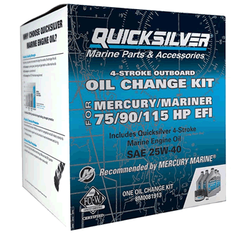 Mercury / Quicksilver 8M0081913 Kit Oil Change 75 115hp 25w40