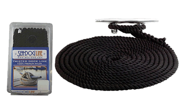 Sea-Dog Twisted Nylon Dl 3/8"X10' Black [301110010BK-1]