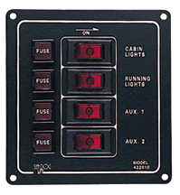 Sea-Dog 422010-1 Vertical 4 Switch Panel