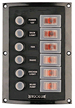 Sea-Dog 424806-1 Circuit Break Panel(6)W/Sp Gd