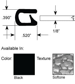 Cooper Standard Plastic Trim Black 100' [75000708]