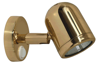 Scandvik Read Light Brass W/Bulb [P19050]