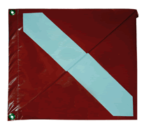 Taylor Made Diver Down Flag Red 13"X15" [4200]