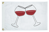 Taylor Made 12x18 Wine Glasses Flag [5118]