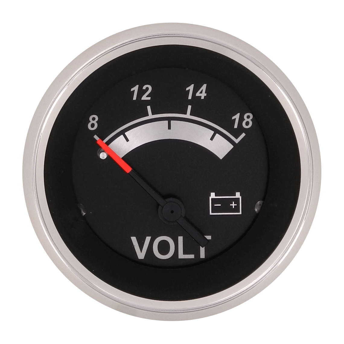 Seastar Voltmeter Black Sterling 2" [67019P]