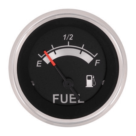 Seastar Fuel Gauge Black Sterling 2" [67021P]