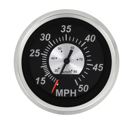 Seastar Speedo Gauge Black Sterling [68960P]