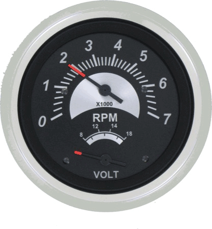 Seastar Tach 7000 Rpm/Voltmeter [69074FP]