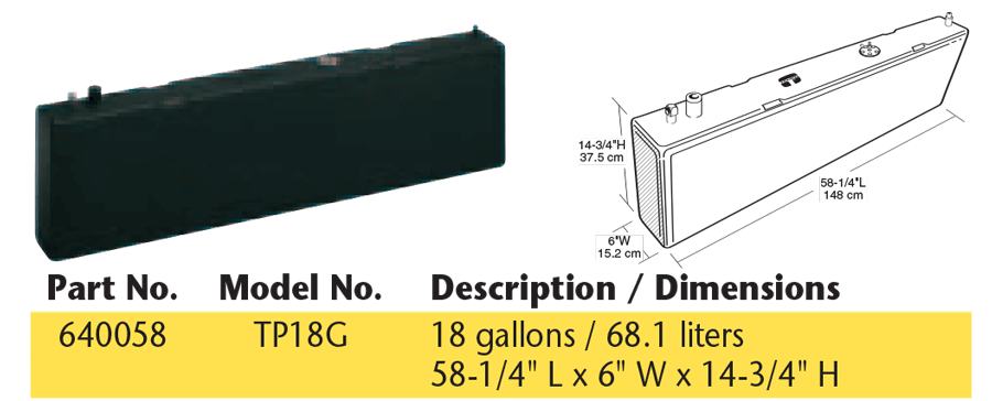 Tempo Plastic Tank Pmnt 18gl [640058]