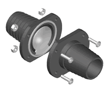 T-H Marine Scupper In Line 3/4" [ILS-750-DP]
