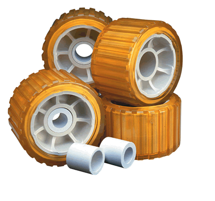 Tie Down Wobble Roller 5" (4) Kit Amber [86144]