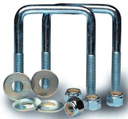 Tie Down U-Bolts Sq 1/2x2-1/8x4 Zinc [86204]