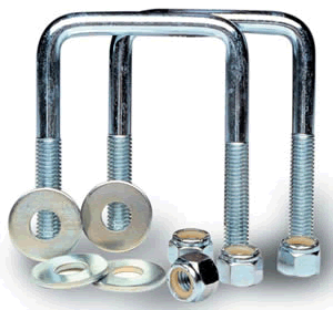Tie Down U-Bolts Sq 3/8x4-1/8x3 Zinc [86211]