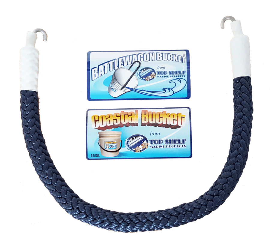 Top Shelf Marine Rope Handle Only Navy Blue/Wh [02- BWB-HO-NB]
