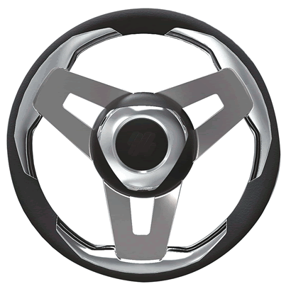 Uflex Steer Wheel 13.8 Black Alum [LOREDAN B/S/CH]