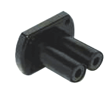 Uflex Oval Thru-Hull Hose Kit Black [R8B]