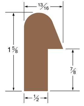 Seateak Rail Mldng 1-5/8"X13/16"Strai [60831]