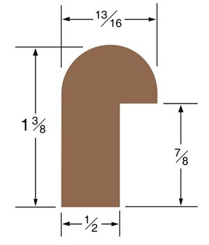 Seateak Edge Mld 1-3/8"X13/16"Str [60835]