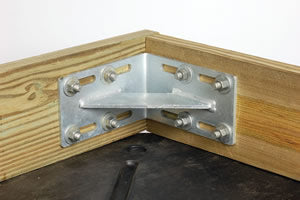 Tie Down Inside Corner Galvanized Dock Hardware